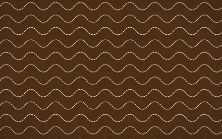 Savanna Clay Stitch Waves — dark brown and beige sashiko background