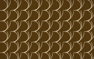 Sevilla Ochre Stitch Fans — dark brown and beige sashiko background