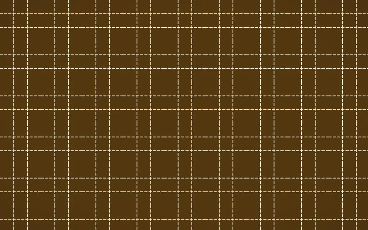 Sevilla Ochre Stitch Grid — dark brown and beige sashiko background
