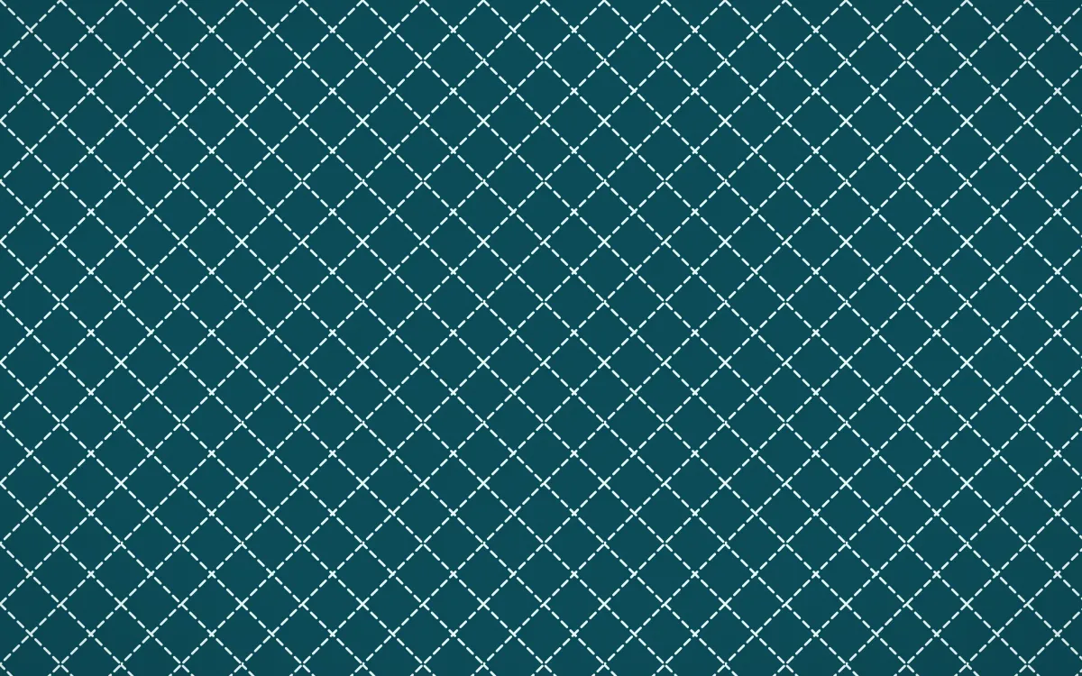 Tahiti Lagoon Stitch Diamonds — dark teal and white sashiko background