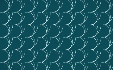 Tahiti Lagoon Stitch Fans — dark teal and white sashiko background