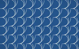 Talavera Puebla Stitch Fans — dark blue and white sashiko background