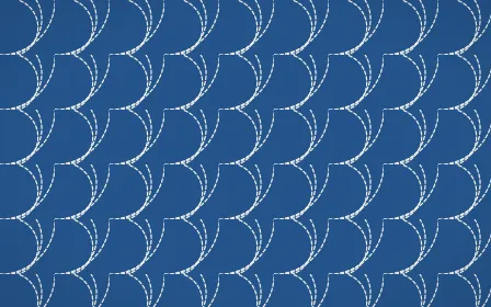 Talavera Puebla Stitch Fans — dark blue and white sashiko background