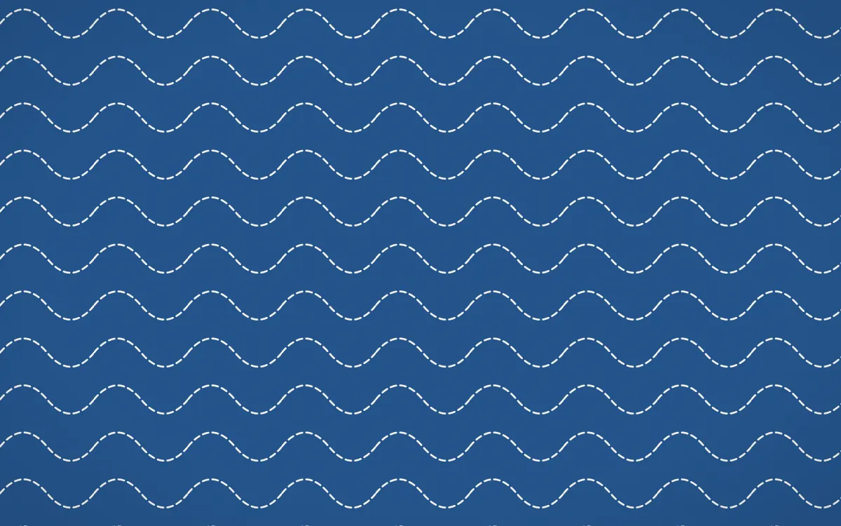 Talavera Puebla Stitch Waves — dark blue and white sashiko background