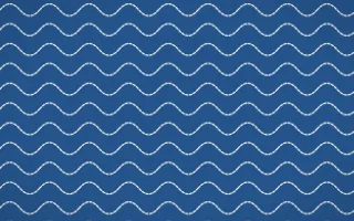 Talavera Puebla Stitch Waves — dark blue and white sashiko background