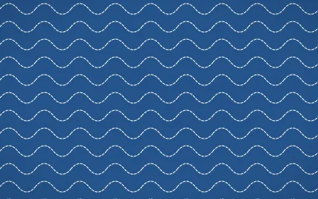 Talavera Puebla Stitch Waves — dark blue and white sashiko background