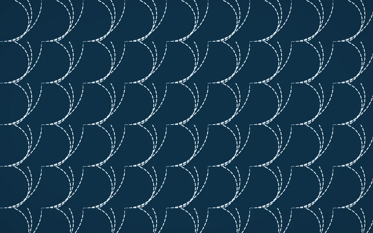 Titicaca Stitch Fans — dark blue and white sashiko background
