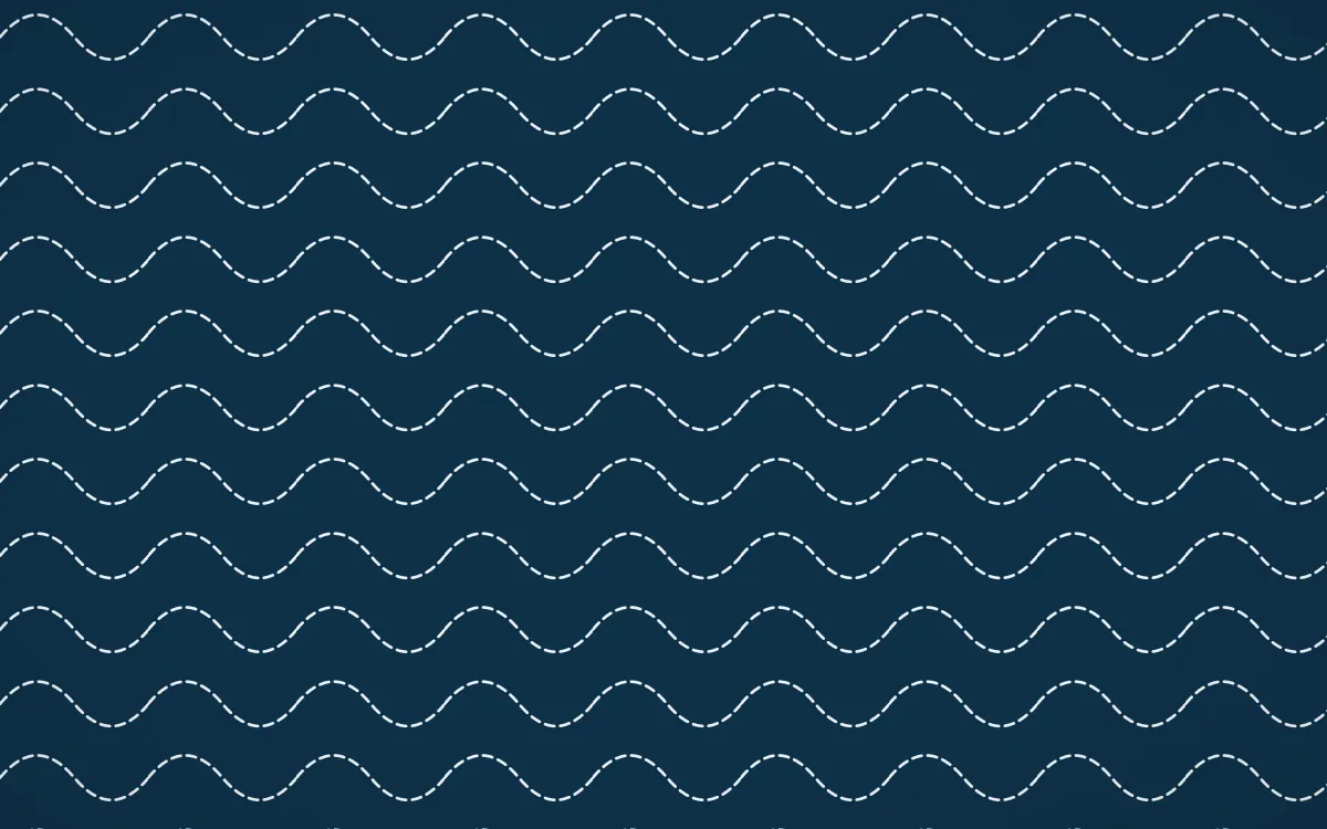 Titicaca Stitch Waves — dark blue and white sashiko background