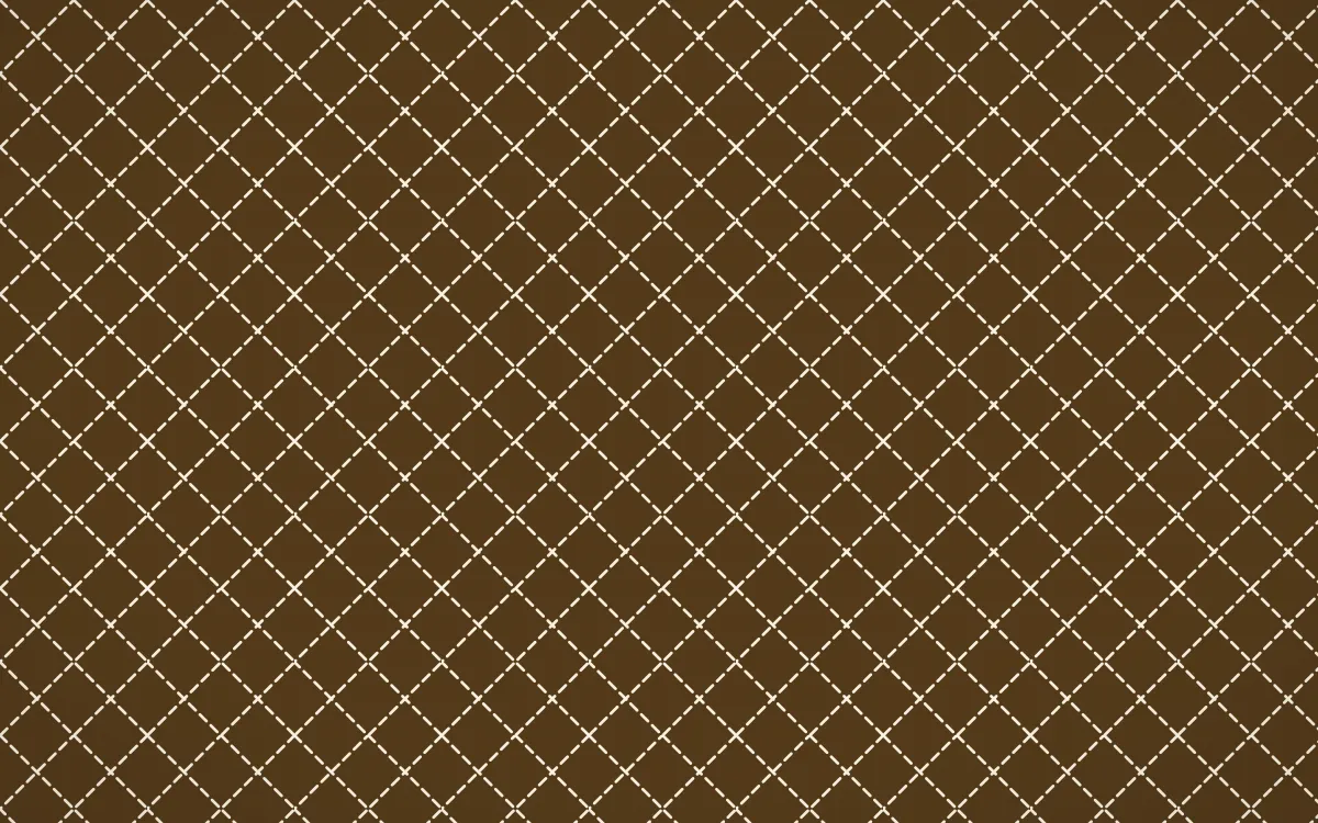 Tuscany Sun Stitch Diamonds — dark brown and beige sashiko background