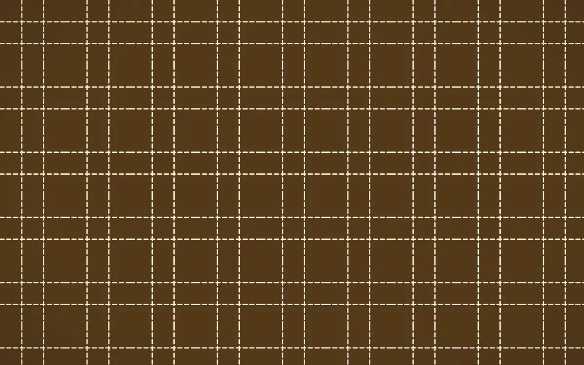 Tuscany Sun Stitch Grid — dark brown and beige sashiko background