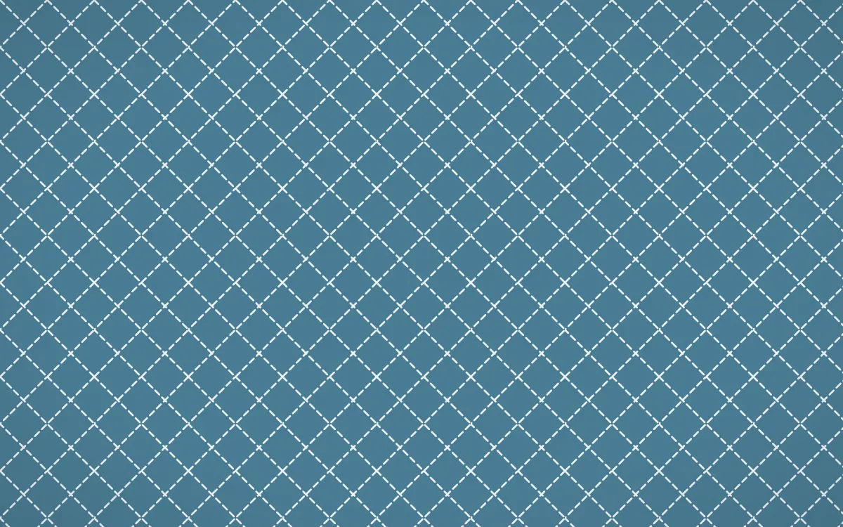 Udaipur Lake Stitch Diamonds — colourful blue and white sashiko background