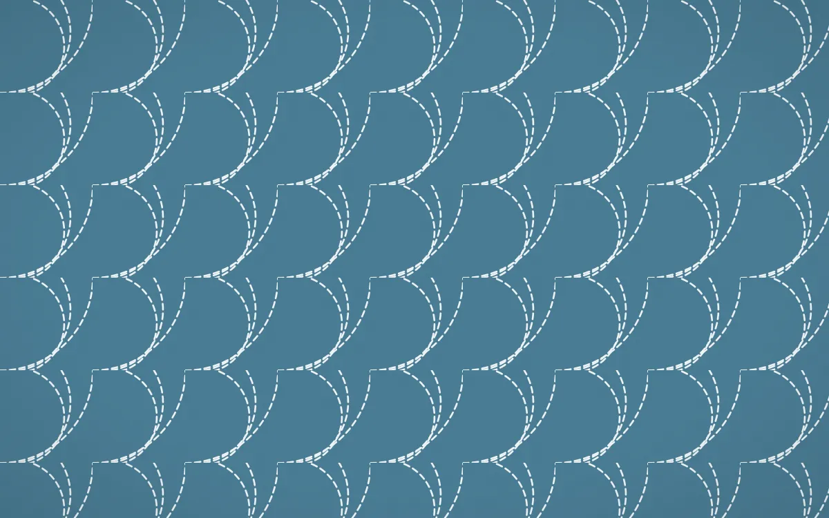 Udaipur Lake Stitch Fans — colourful blue and white sashiko background