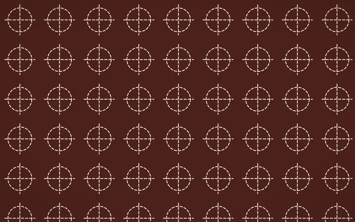 Venetian Rosso Stitch Crosses — dark red and white sashiko background