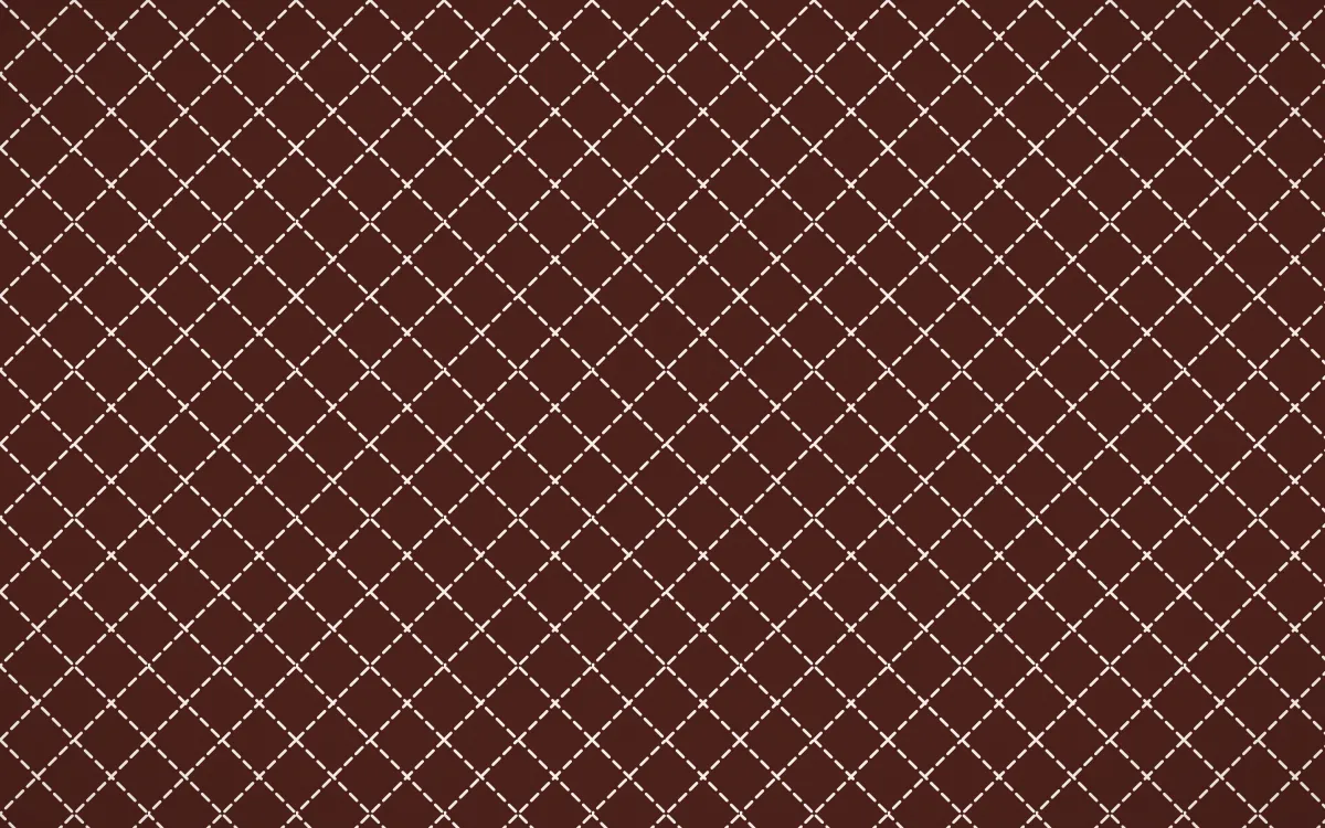 Venetian Rosso Stitch Diamonds — dark red and white sashiko background
