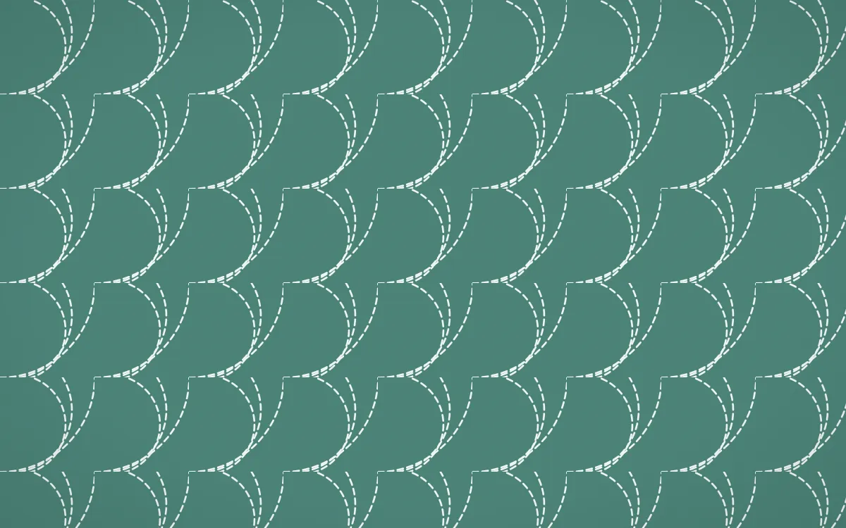 Winter Palace Stitch Fans — colourful teal and white sashiko background