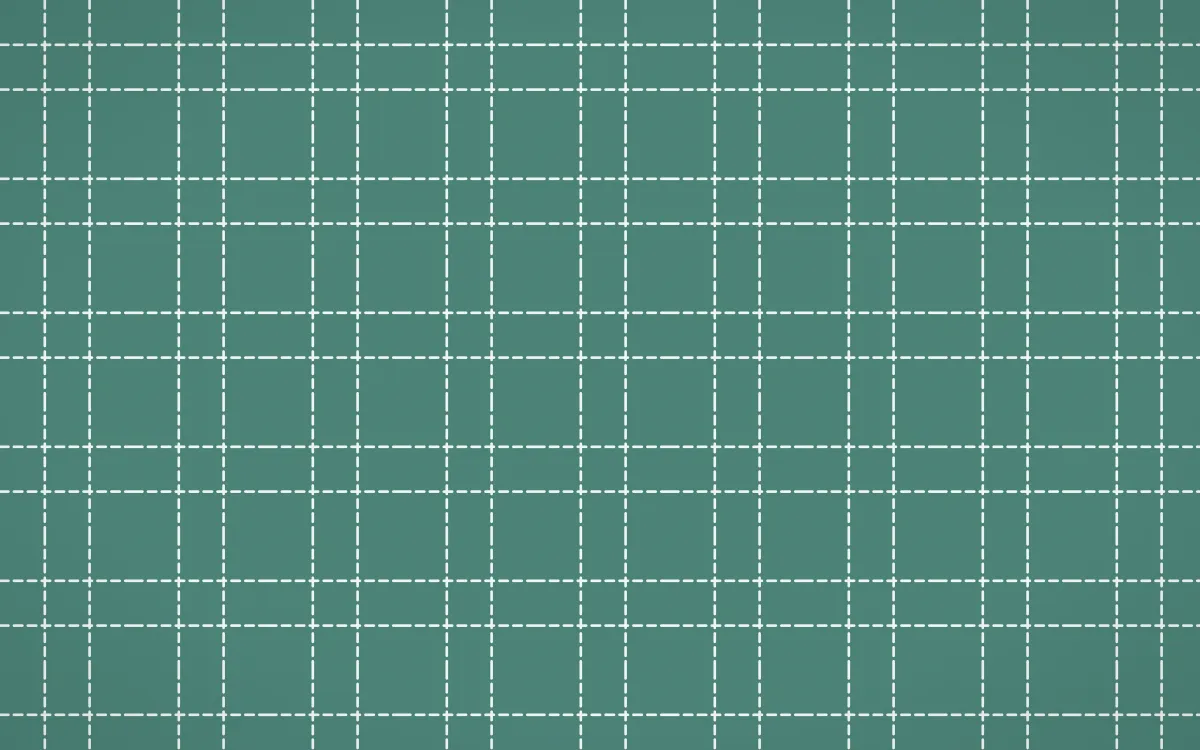 Winter Palace Stitch Grid — colourful teal and white sashiko background