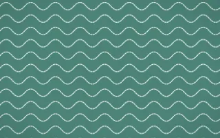 Winter Palace Stitch Waves — colourful teal and white sashiko background