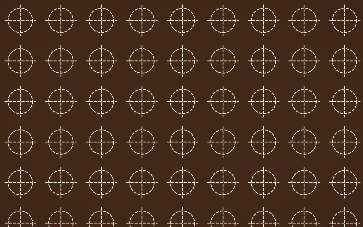 Zanzibar Spice Stitch Crosses — dark brown and beige sashiko background