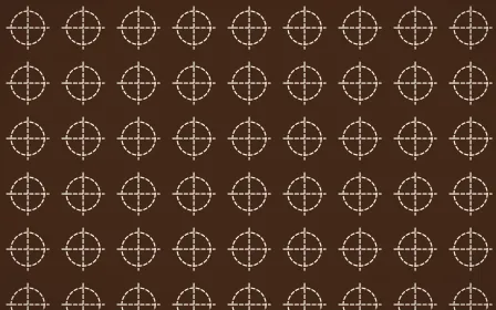 Zanzibar Spice Stitch Crosses — dark brown and beige sashiko background
