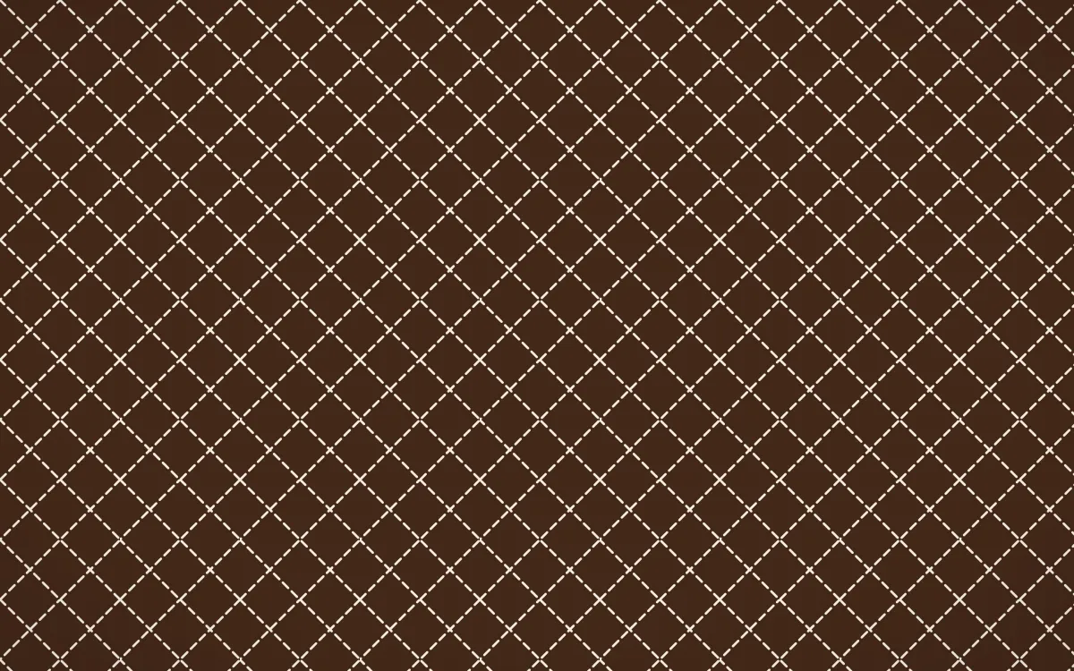 Zanzibar Spice Stitch Diamonds — dark brown and beige sashiko background