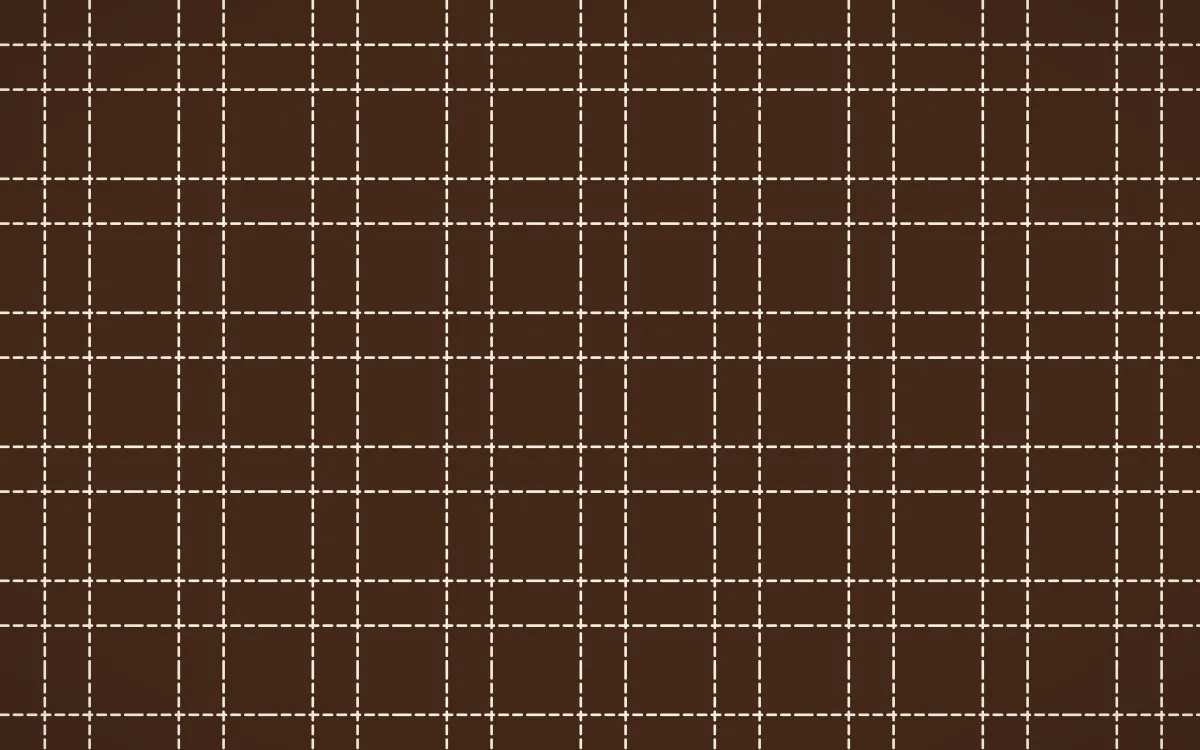 Zanzibar Spice Stitch Grid — dark brown and beige sashiko background