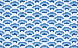 Aegean Noon Wave Crests — colourful blue and white seigaiha background