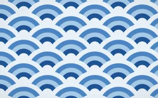 Aegean Noon Grand Wave Crests — colourful blue and white seigaiha background