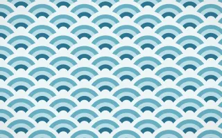 Algarve Sea Wave Crests — colourful blue, teal and white seigaiha background