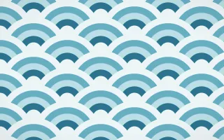 Algarve Sea Grand Wave Crests — colourful blue, teal and white seigaiha background