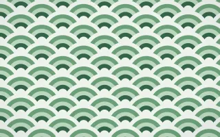 Alhambra Jade Wave Crests — colourful green and white seigaiha background