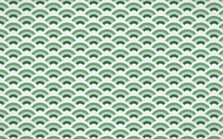 Alhambra Jade Fine Wave Crests — colourful green and white seigaiha background