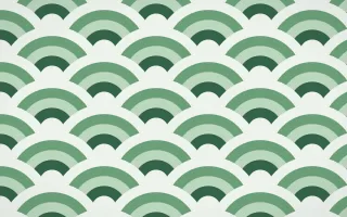 Alhambra Jade Grand Wave Crests — colourful green and white seigaiha background