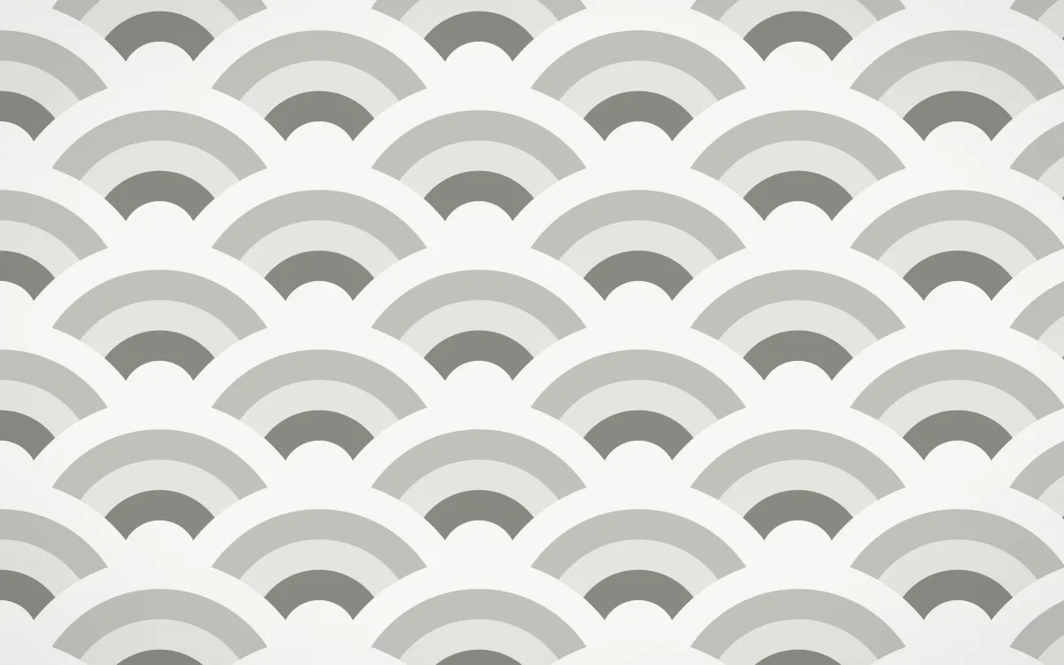 Alpine Chalk Grand Wave Crests — colourful grey and white seigaiha background