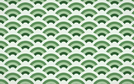 Amazônia Wave Crests — colourful green and white seigaiha background