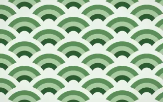 Amazônia Grand Wave Crests — colourful green and white seigaiha background