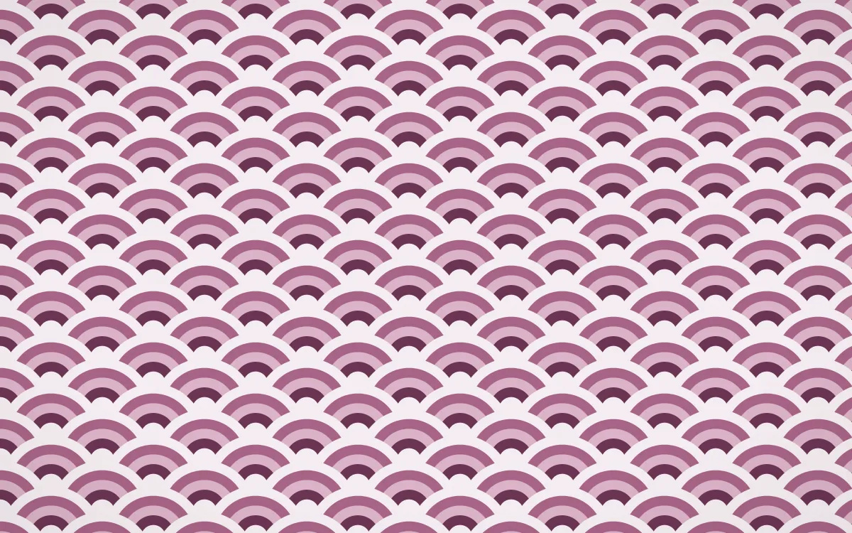 Andes Berry Fine Wave Crests — colourful pink and white seigaiha background