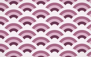 Andes Berry Grand Wave Crests — colourful pink and white seigaiha background