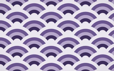 Arabian Night Grand Wave Crests — colourful purple and white seigaiha background