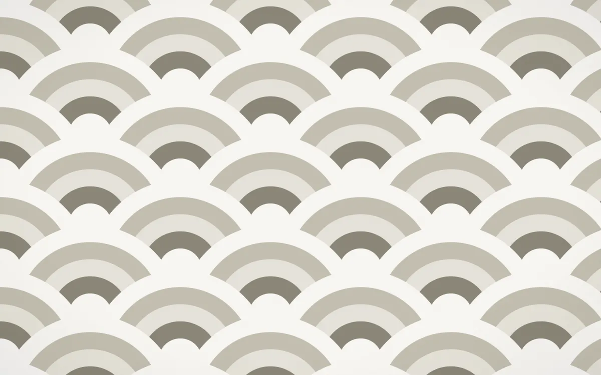 Athens Marble Grand Wave Crests — colourful yellow and white seigaiha background