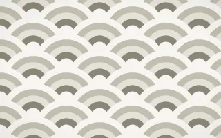 Athens Marble Grand Wave Crests — colourful yellow and white seigaiha background