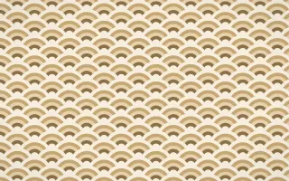 Atlas Sand Fine Wave Crests — colourful orange and beige seigaiha background