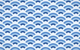 Bahia Blue Wave Crests — colourful blue and white seigaiha background