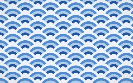 Bahia Blue Wave Crests — colourful blue and white seigaiha background