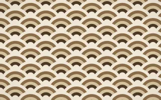 Bamako Earth Wave Crests — colourful brown and beige seigaiha background
