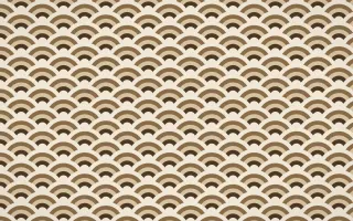 Bamako Earth Fine Wave Crests — colourful brown and beige seigaiha background