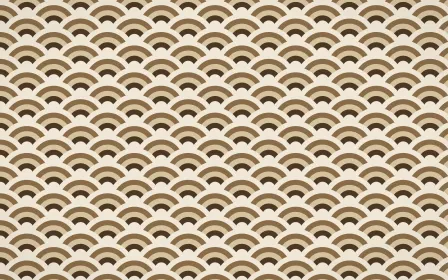 Bamako Earth Fine Wave Crests — colourful brown and beige seigaiha background