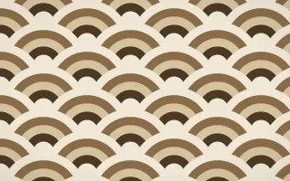 Bamako Earth Grand Wave Crests — colourful brown and beige seigaiha background