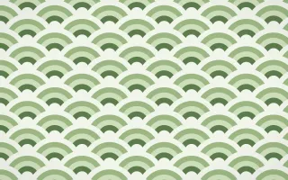 Bamboo Mist Wave Crests — colourful green and white seigaiha background