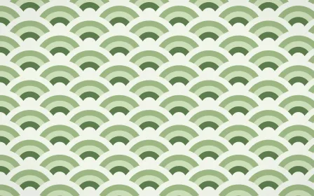 Bamboo Mist Wave Crests — colourful green and white seigaiha background