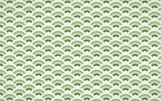 Bamboo Mist Fine Wave Crests — colourful green and white seigaiha background